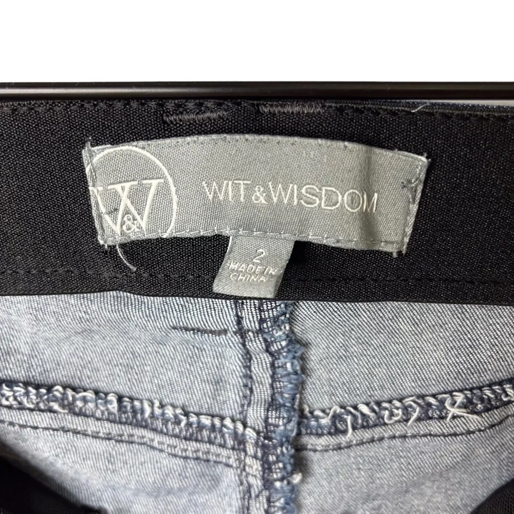 Wit & Wisdom Itty Bitty Bootcut Jeans Blue Artisanal Size 2 Split Hem L229OKEY6 - Picture 7 of 8